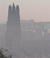 Fribourg sous le brouillard. Par Benide